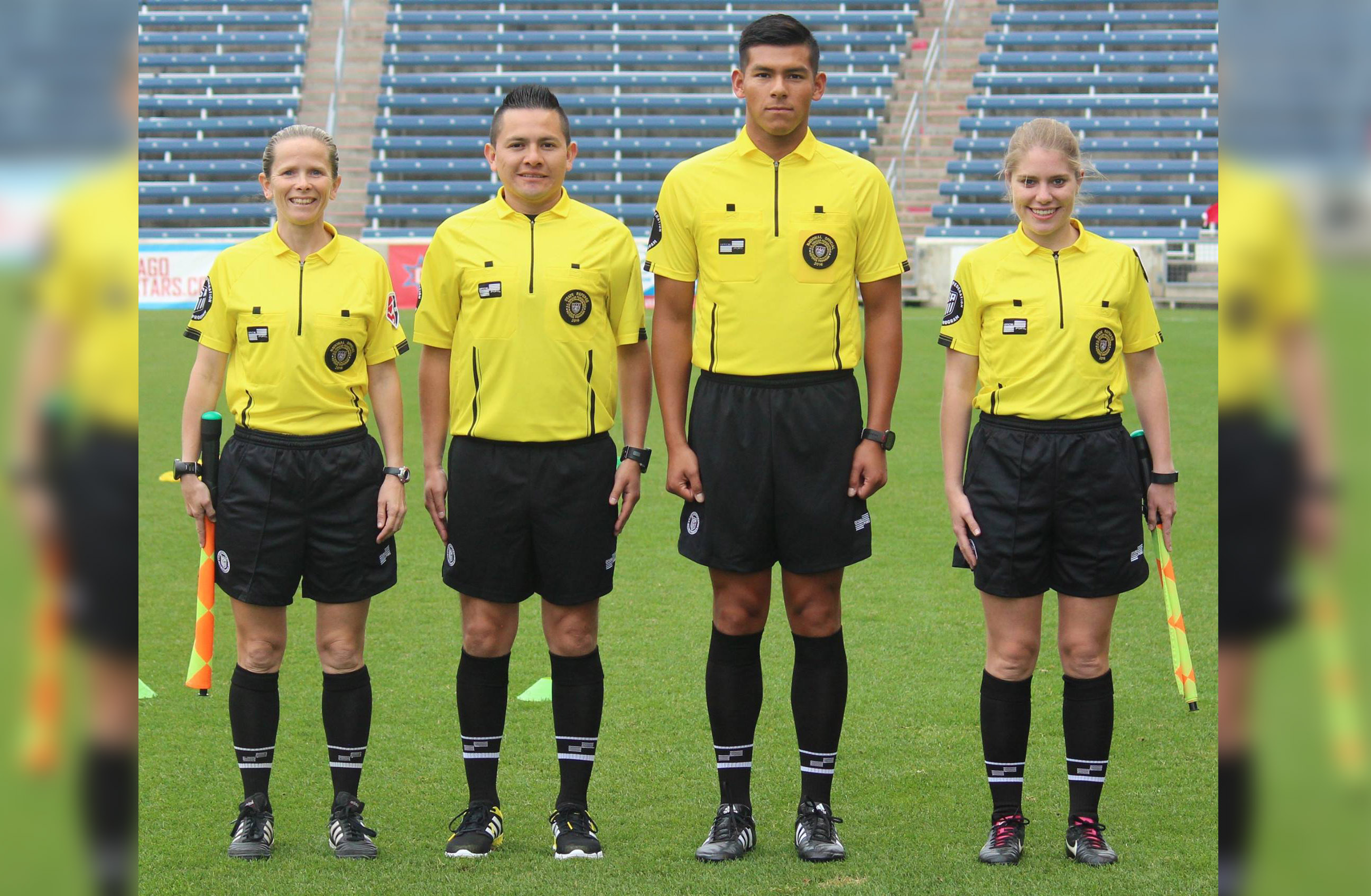 yellow referee shirt